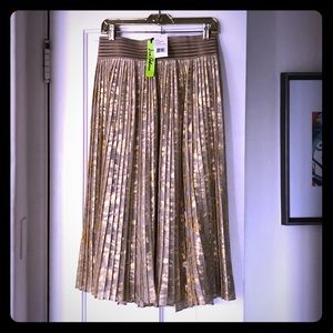 Sam Edelman gold pleated skirt.